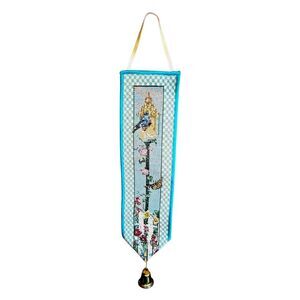"Home Tweet Home" Vintage USA Bird House Tapestry Mini Bell Pull Door Hanger 15"